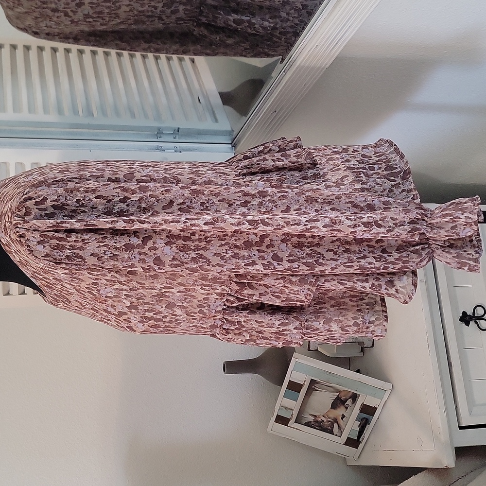 Gilli Ruffle Layered Abstract Print Blouse - image 5